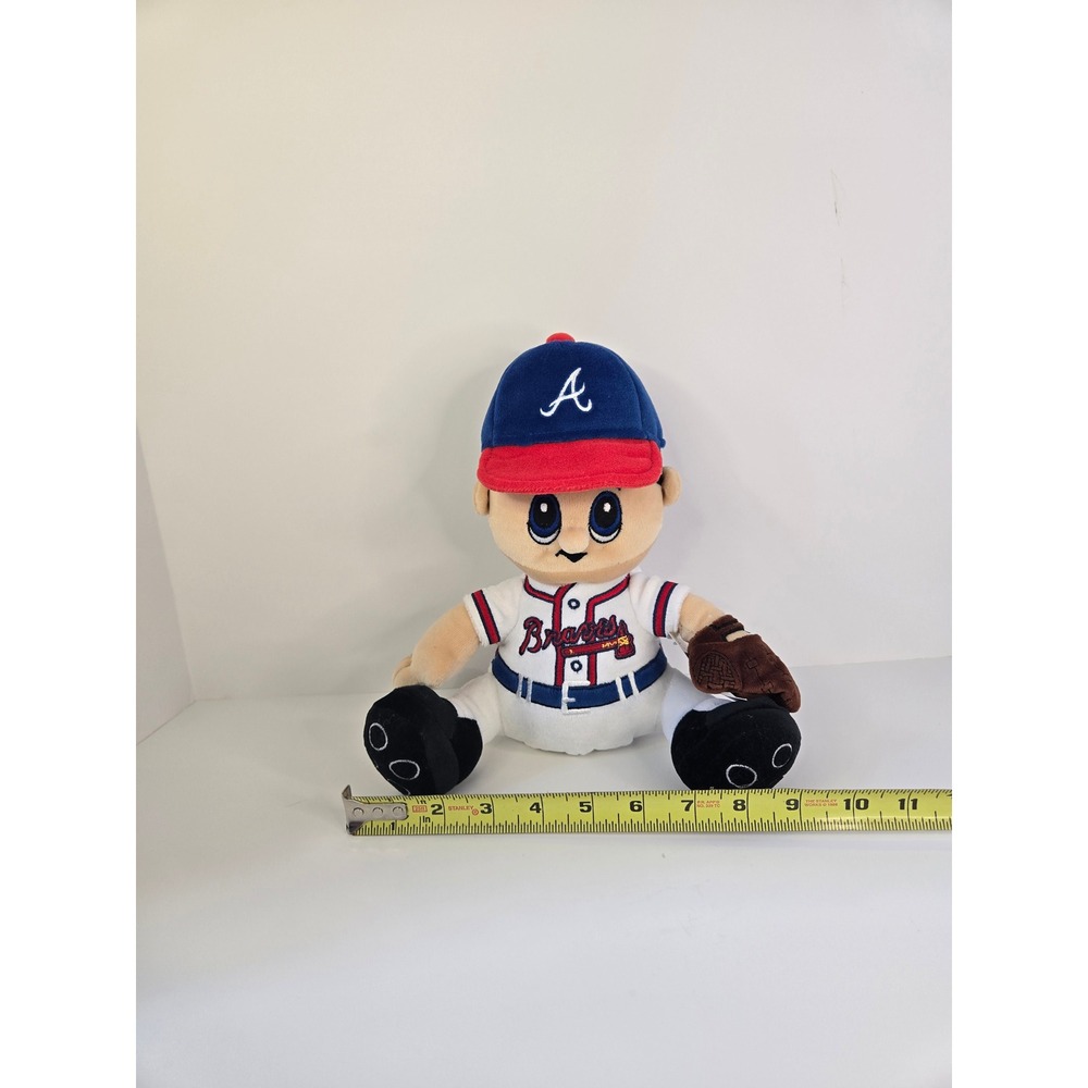 Atlanta Braves MLB Plush Player Doll SC Christmas White Jersey Blue Cap 10 inch - Picture 3 of 7